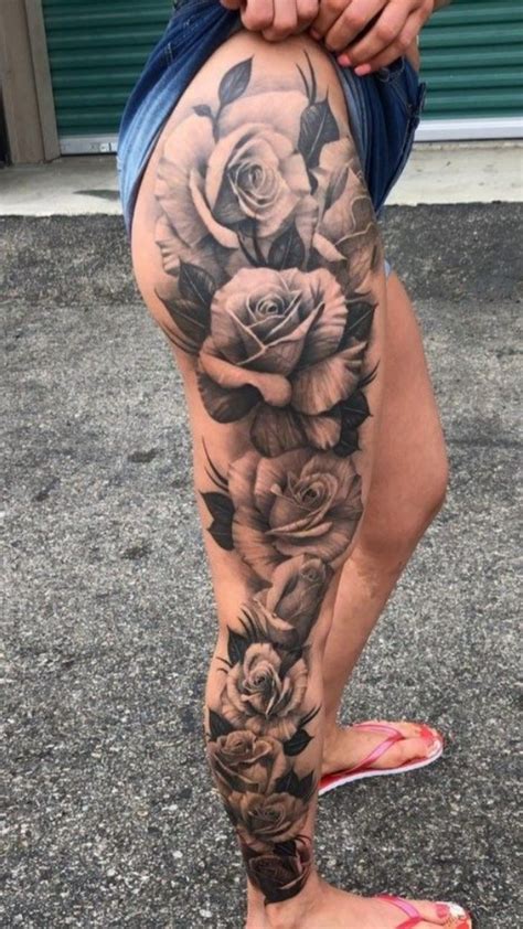 Roses Tatoo Rose Tattoo Leg Full Hand Tattoo Full Leg Tattoos Rose