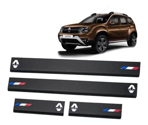 Cubre Zocalos Negros P Renault Duster Logo Bandera