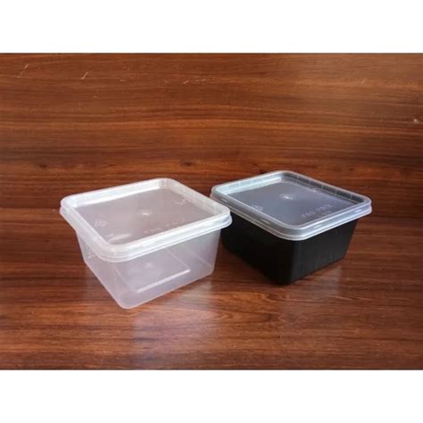 B Pcs Sq Fas Pack Square Ml Microwavable Container