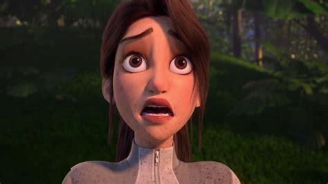 An Animated Character Is Making A Face With Her Eyes Wide Open And