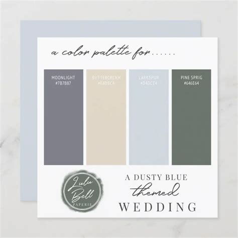 The Color Palette For A Dusty Blue Wedding