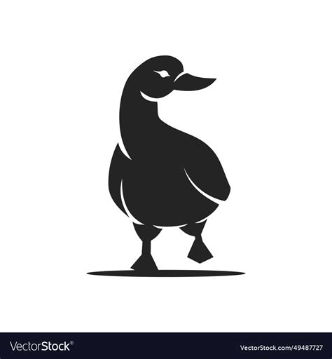 Duck logo template isolated brand identity icon Vector Image