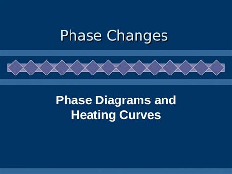 Ppt Phase Changes Phase Diagrams And Heating Curves Phase Diagrams