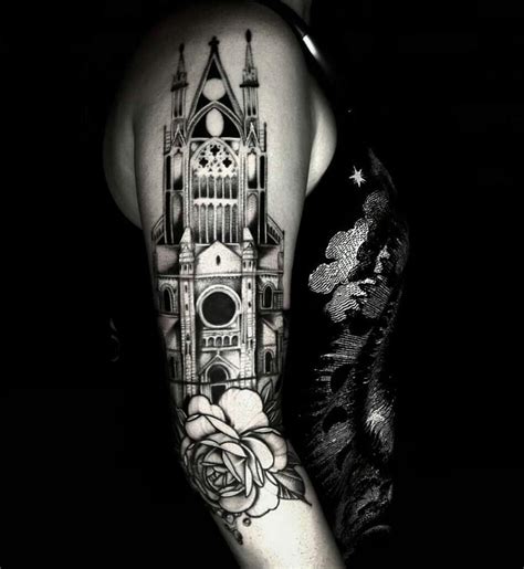 My gothic cathedral piece : r/tattoo