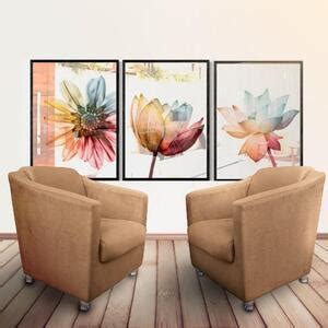 Kit 2 Poltrona Tilla Decorativa Recepção Escritório Nude Leroy Merlin