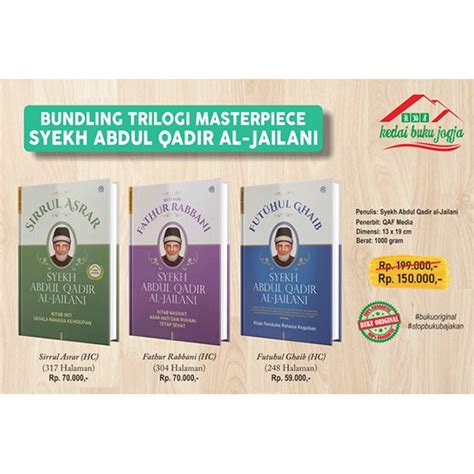 Jual Buku BUNDLING TRILOGI MASTERPIECE SYEKH ABDUL QADIR AL JAILANI HC