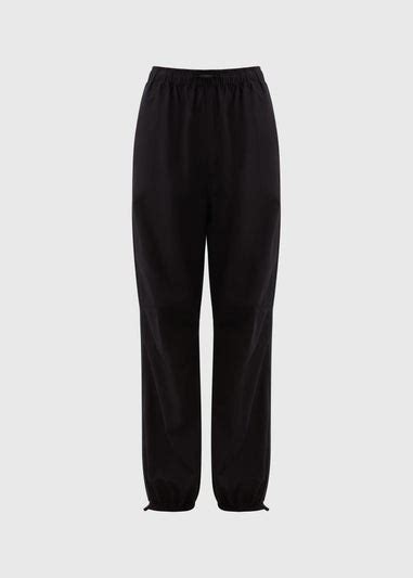 Black Parachute Trousers Matalan