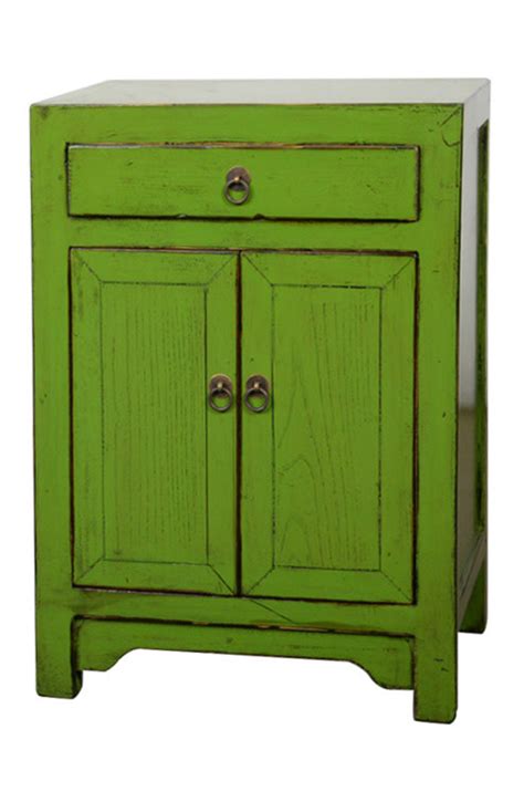 Chinese Bedside Table Green High Gloss W Xd Xh Cm Orientique