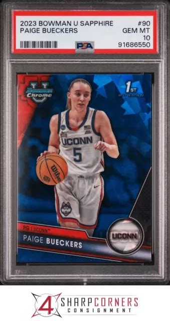 2023 BOWMAN UNIVERSITY Chrome Saphir 90 Paige Bueckers Rc Psa 10 EUR