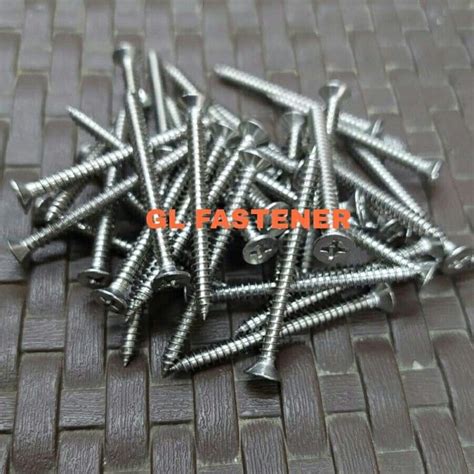 Skrup Fab Stainless X Tapping Screw Flat Head Fh Sus