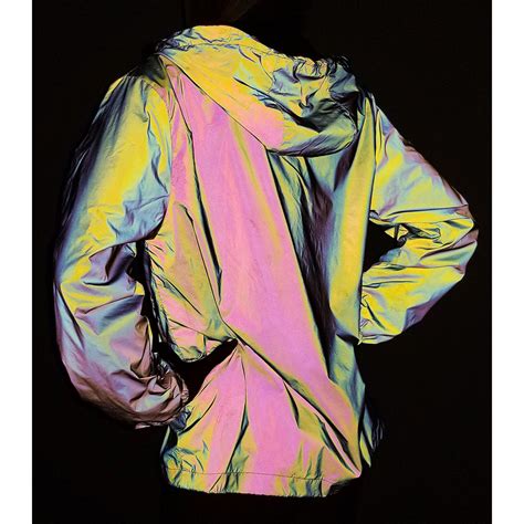 Rainbow Reflective Windbreaker Jacket Flash Fashion