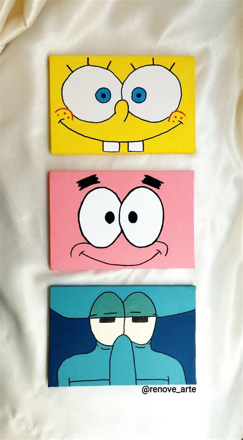 Telas Bob Esponja Em Ideias Para Telas Ideias Para Pintura