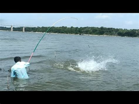 Hook Fishing An Amazing Catch Of Big Rohu Fishes In The River Village