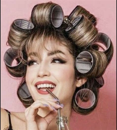 Pin By David Connelly On Highlighted Two Toned Hair In Curlers Big