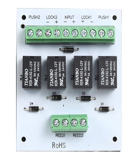 Interlock Airlock Access Control Relay Module Of Two Door For Bank