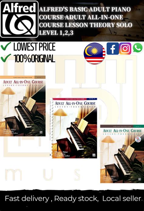 Alfred Music Alfred S Basic Adult Piano Course Adult All In One