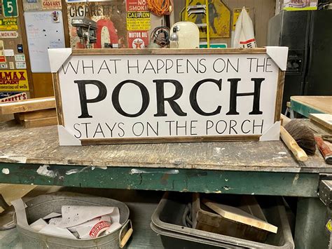 Porch Sign Front Porch Sign Wood Sign Funny Porch Sign Etsy