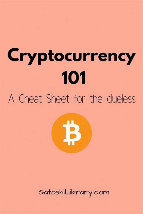 The Ultimate Cryptocurrency Cheat Sheet For Beginners Cryptocurrency