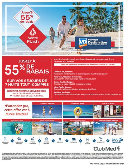 Club Med Jusqu à 55 de rabais Voyages Destination