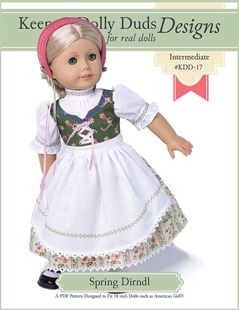 Keepers Dolly Duds Spring Dirndl 18 Inch Doll Clothes Pdf Pattern