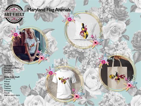 Maryland Flag Farm Animals - Art Vault Creative