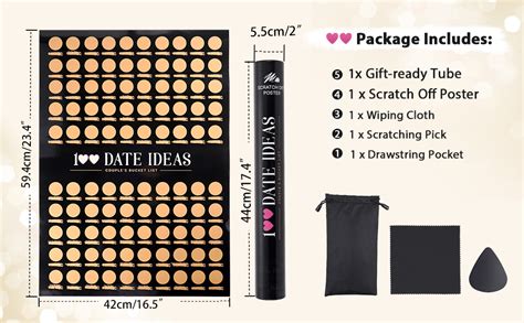 Dates Scratch Off Poster Couple Gifts Things To Do Bucket List