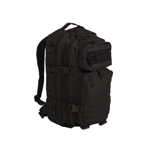 Mochila Tactica Policial Assault Sm L Laser Cut Negra Tssm