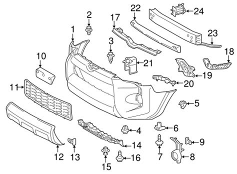 Genuine OEM Bumper Components Front Parts For 2016 Toyota 4Runner