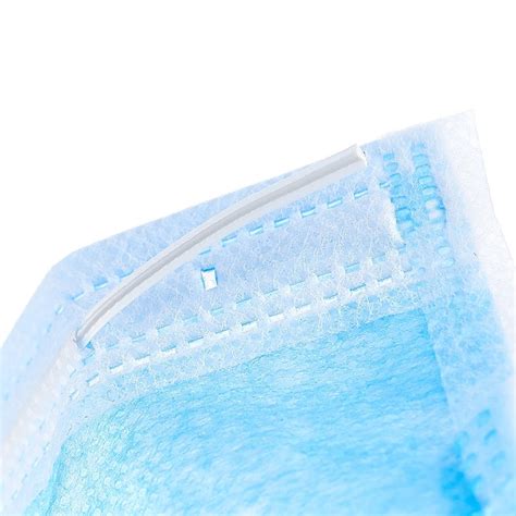 Breathable Disposable Blue Earloop Face Mask Layer Filtration Reduce