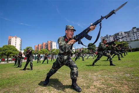 浙江宁波：武警官兵夏日练兵忙 人民图片网