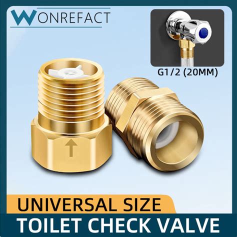 Toilet Check Valve Brass One-way Anti-dirty Water Return Valve Toilet Special Valve Universal ...