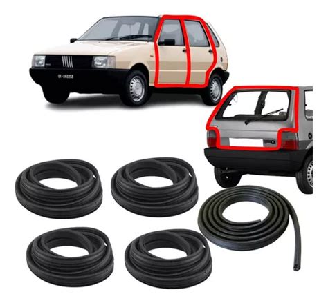 Kit Borrachas Portas E Mala Fiat Uno Mille Way Fire