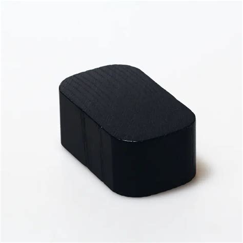 Premium Black Matte Wood Perfume Bottle Cap Rectangular Wood Grain