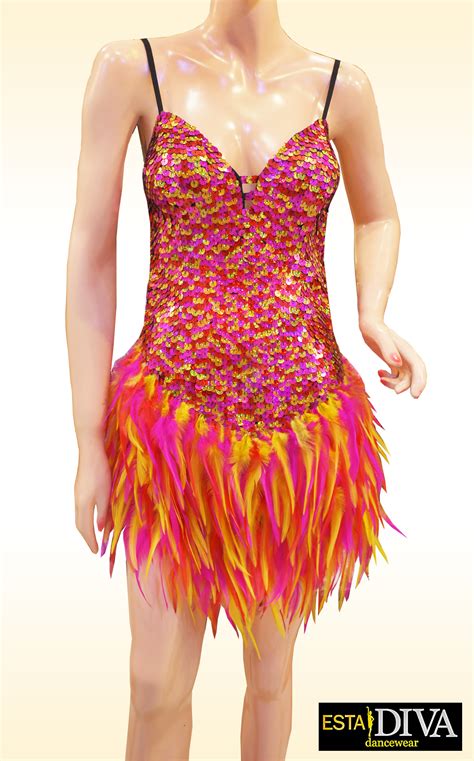 Samba Feather Dress Fiery Generosa [samba Feather Dress 2] €158 00