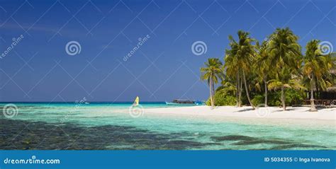 Beautiful Panorama Of Tropical Island Stock Image Image Of Tree