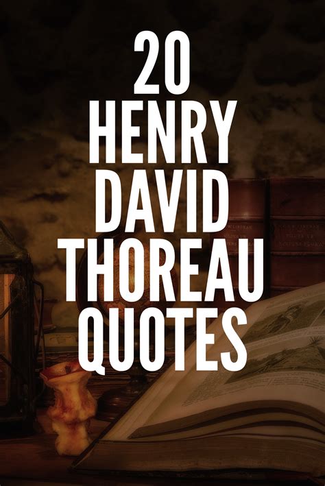 a book with the words 20 henry david thorau quotes in white on top of it