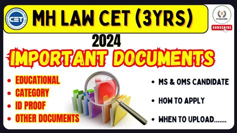 Mh Law Cet 2024 3 Yrs Important Documents Required Apply Now