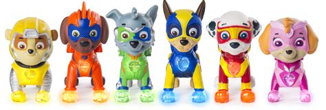 Paw Patrol Paw Patrol Figures With Light Up Badge Mighty Pups 6 Pack