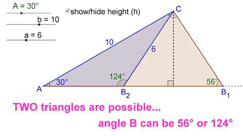 Ambiguous Case Of The Sine Law • 23c Pre Calculus 11 Youtube