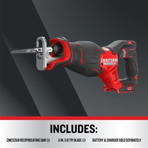 Craftsman V20 Rp 20 Volt Max Variable Speed Brushless Cordless Reciprocating Saw Tool Only In