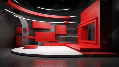 Broadcasting Studio 3d Powerpoint Background For Free Download - Slidesdocs