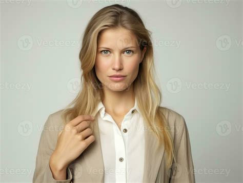 Emotional Dynamic Pose 30 Year Old Woman Ai Generative 26893294 Stock