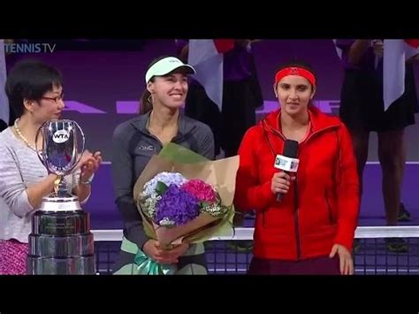 Martina Hingis And Sania Mirza Wta Finals Final Speech Tennis