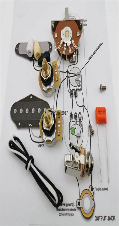 Tl Guitar Capacitor Potentiometer Cts 250k Copper Shaft Wiring Kit Forstra Cde 716p 047 100v