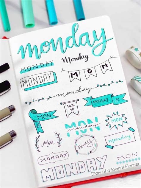 Easy Bullet Journal Headers Banners Tutorials Anyone Can Follow