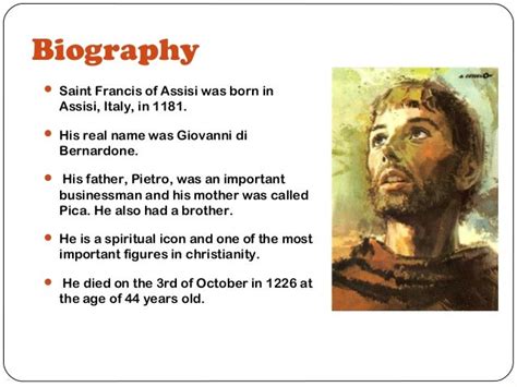 Saint Francis of Assisi: Biography