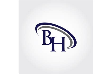 Monogram Bh Logo Design By Vectorseller Thehungryjpeg