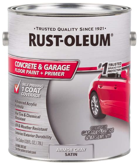 RUST-OLEUM® 225359 1-Gallon Armor Gray Concrete And Garage Paint at ...