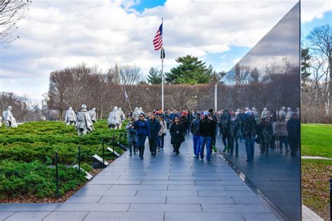 Korean War Veterans Memorial In Washington Dc Usa Editorial Stock