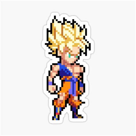 Goku Super Saiyan Namek Saga Hq Pixel Edition Sticker For Sale By